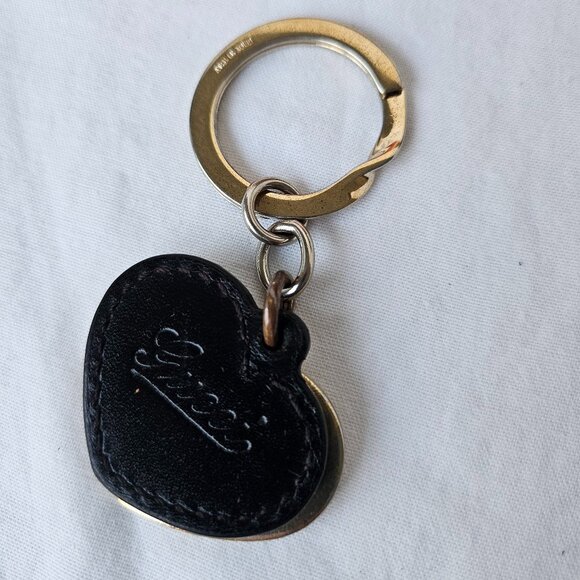 GUC Gucci Key Ring / Bag Charm black & gold - Picture 2 of 5